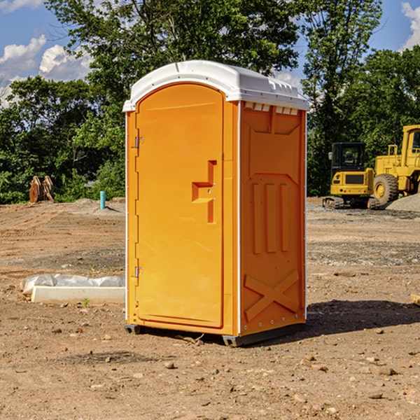 how often are the portable restrooms cleaned and serviced during a rental period in Wilson